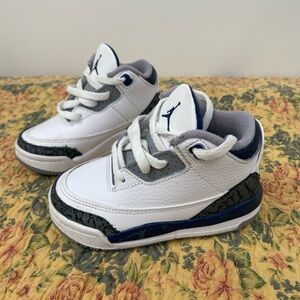 Nike Air Jordan 3 Kids Shoes 6C TD Toddler Retro Midnight Navy White DM0968-140
